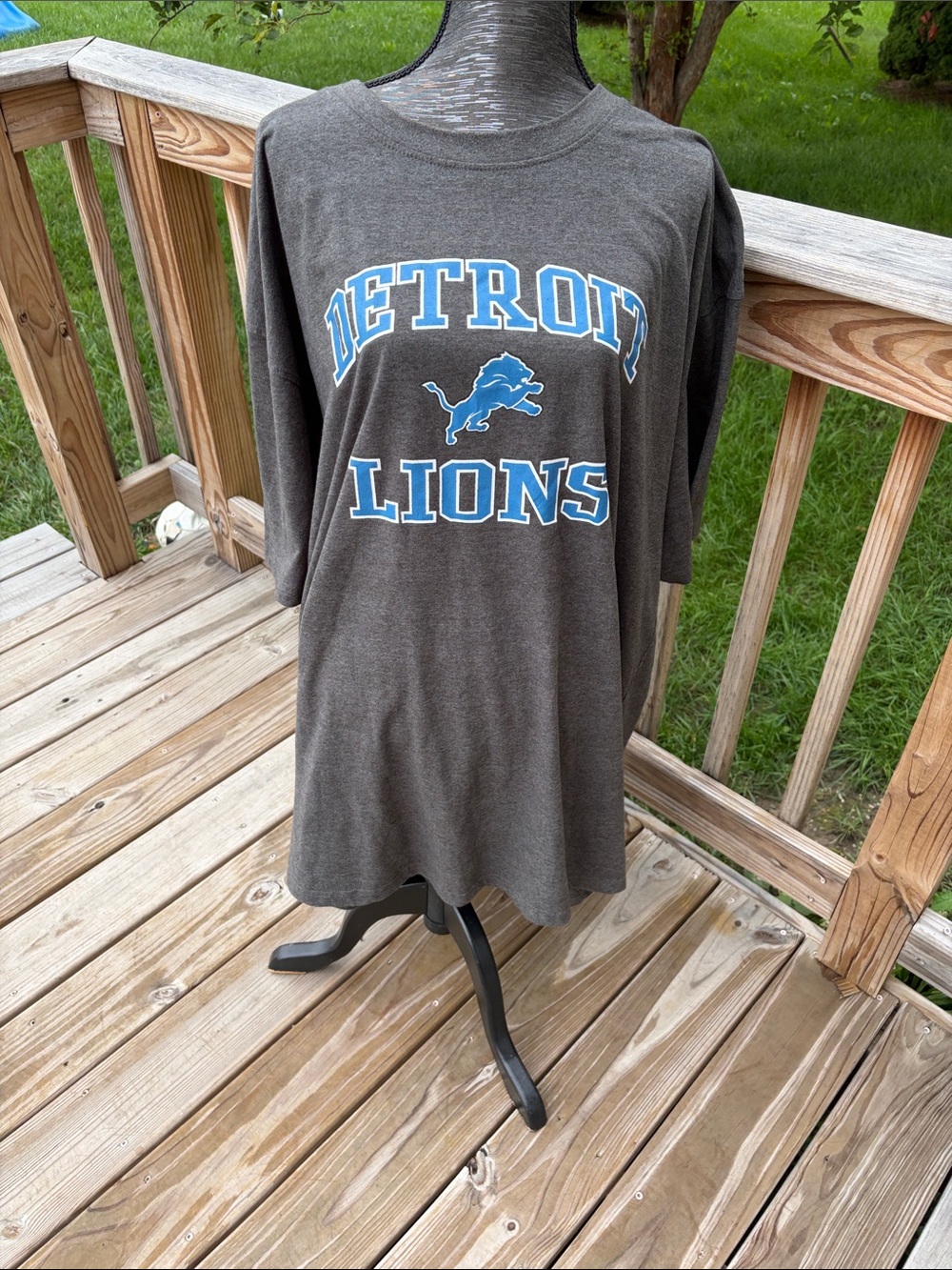 Detroit Lions Men’s 5XL Gray Graphic Tee
